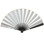Blank Book-Style Round Fans Simple Blank 10-inch Folding Fan
